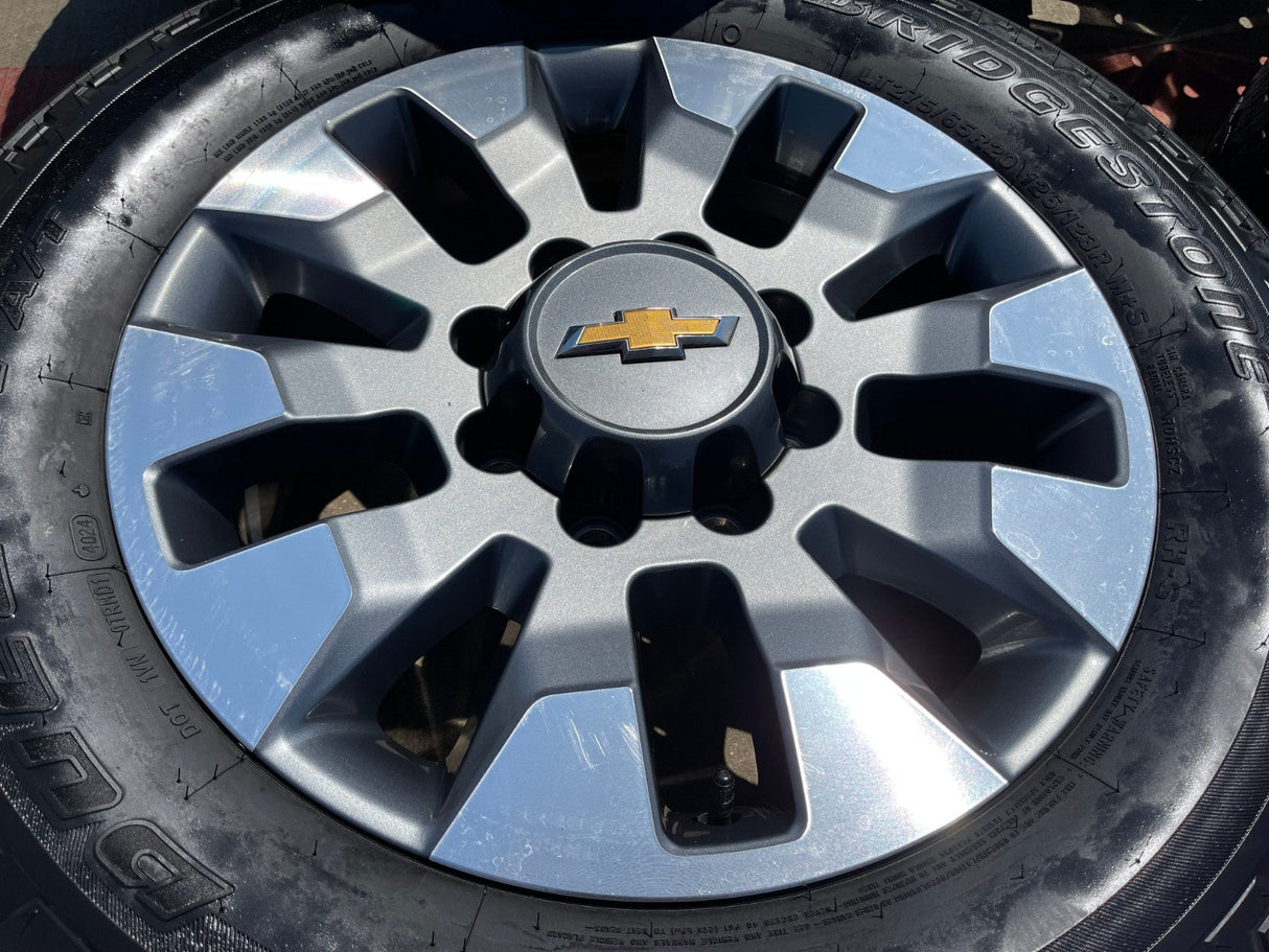 20" Chevy Silverado 2500 3500 OEM 5960 5947 GMC Sierra wheels rims tires NEW Texas Truck Tire