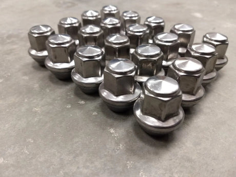 (20) 14x1.5 OEM Ford lug nuts polished Mustang OE 2015-2026 Texas Truck Tire