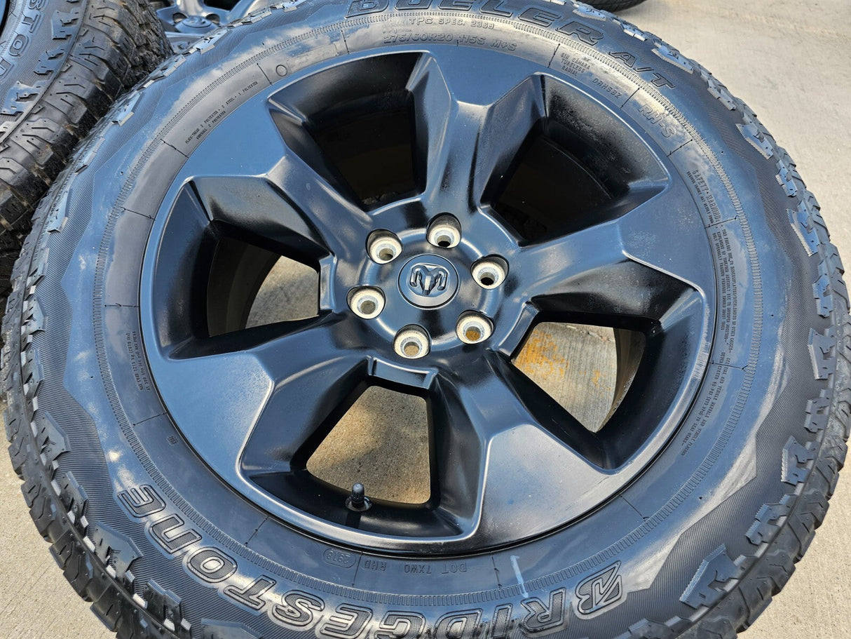20" Ram 1500 OEM LIMITED Laramie wheels rims black 2675 2722 Texas Truck Tire