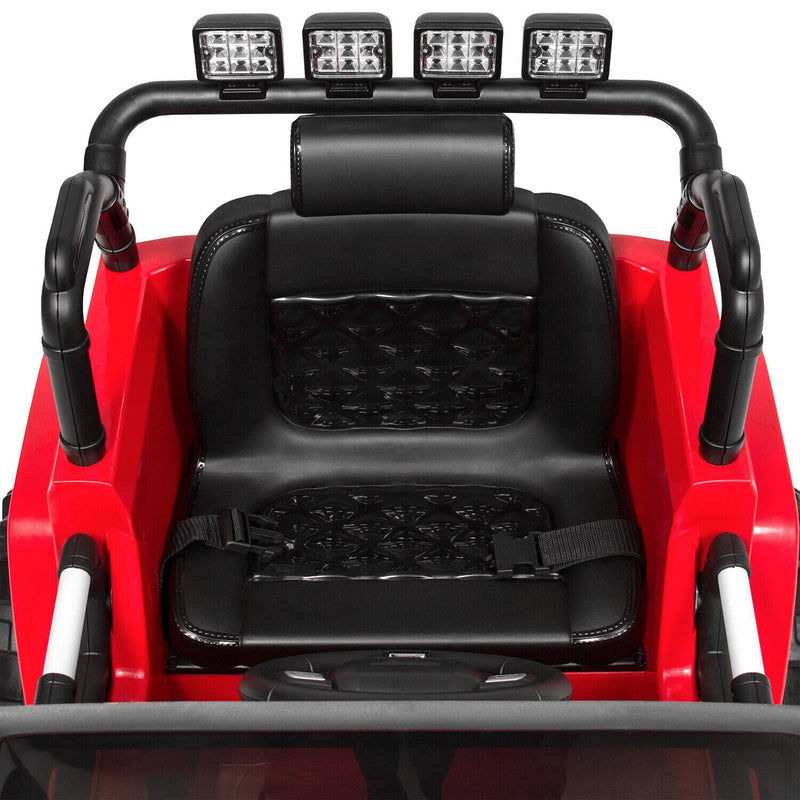 3-Speed Ride-On Truck Toy with Remote Control and LED Lights for Kids, 12V Durable Design