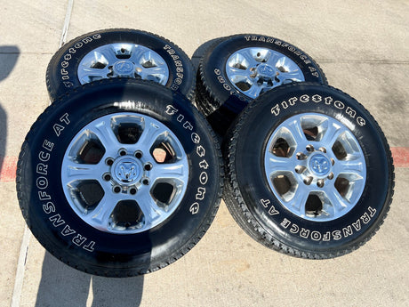 18" Ram 2500 3500 Laramie Power Wagon OEM wheels rims 2692 FIRESTONE A/T Texas Truck Tire
