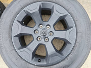 20" Dodge Ram 1500 OEM Laramie Black 2680 wheels rims 2024 2025 2026 BRIDGESTONE Texas Truck Tire