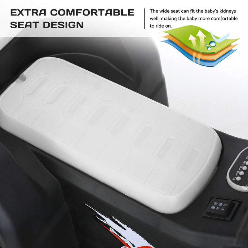 Electric ATV Ride-On Car with MP3 Player and LED Lights - 6V Battery Powered, 4-Wheeled Beach Cruiser