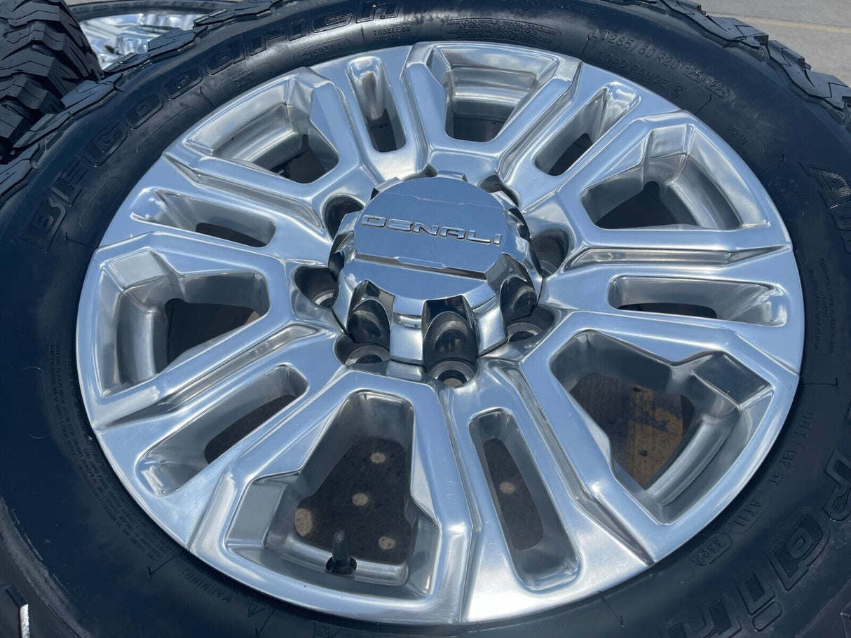 20" GMC Sierra Denali 2500 3500 OEM 5957 wheels rims 2024 2025 NEW BFG KO2 Texas Truck Tire