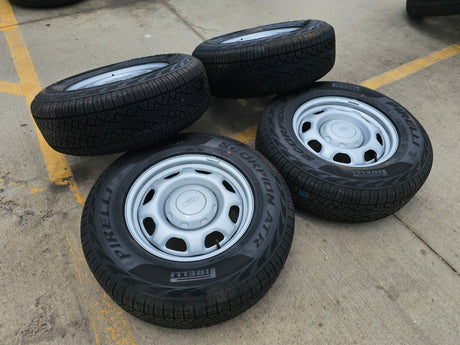 17" Ford F-150 OEM rims wheels 3857 tires steel 2023 2024 2025 PIRELLI A/T NEW Texas Truck Tire