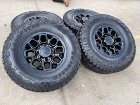 18" AEV Chevy BISON Trail Boss ZR2 2500 OEM wheels rims GMC Sierra GOODYEAR 35" Texas Truck Tire