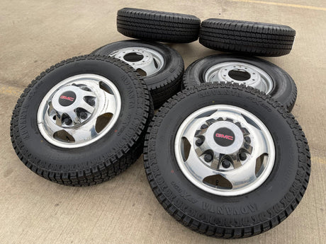 17" GMC Sierra Chevy Silverado 3500 Dually rims wheels OEM 5519 5520 DISCOUNTED Texas Truck Tire