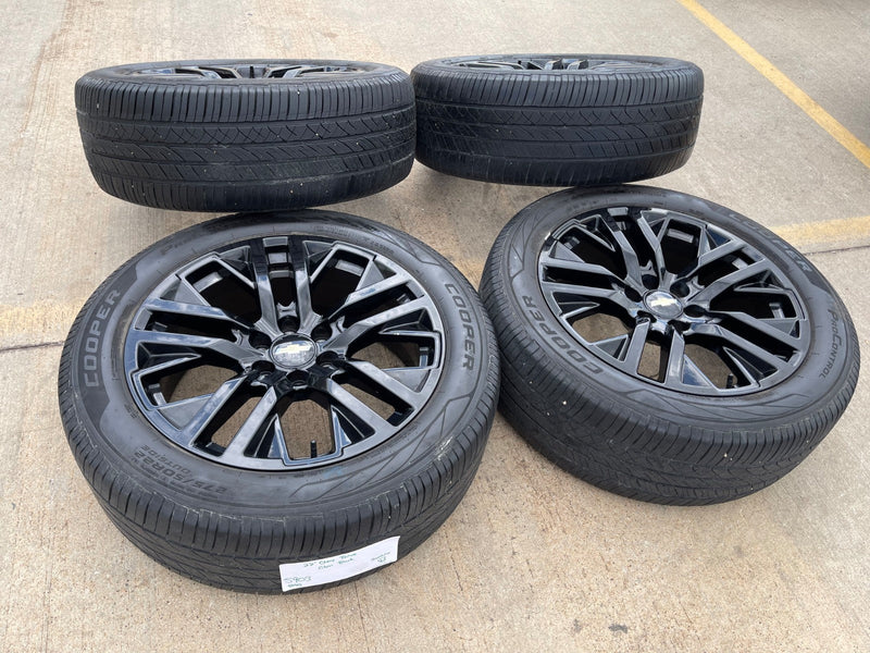 22" GMC Yukon Sierra OEM Chevy Silverado Tahoe 5903 wheels rims 2023 2024 2025 Texas Truck Tire