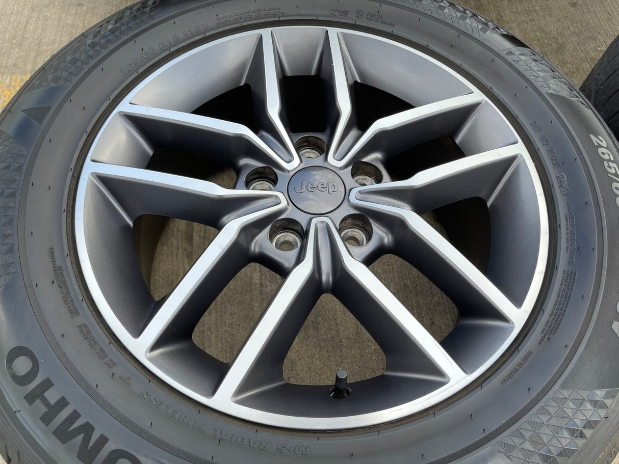 18" Jeep Grand Cherokee L OEM wheels rims 9164 Durango 2021 2022 2023 2024 2025 Texas Truck Tire