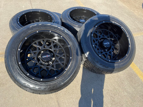 20x12 20" VISION SR599 wheels rims 8x165 8x6.5 Chevy GMC Ram 2500 3500 Texas Truck Tire