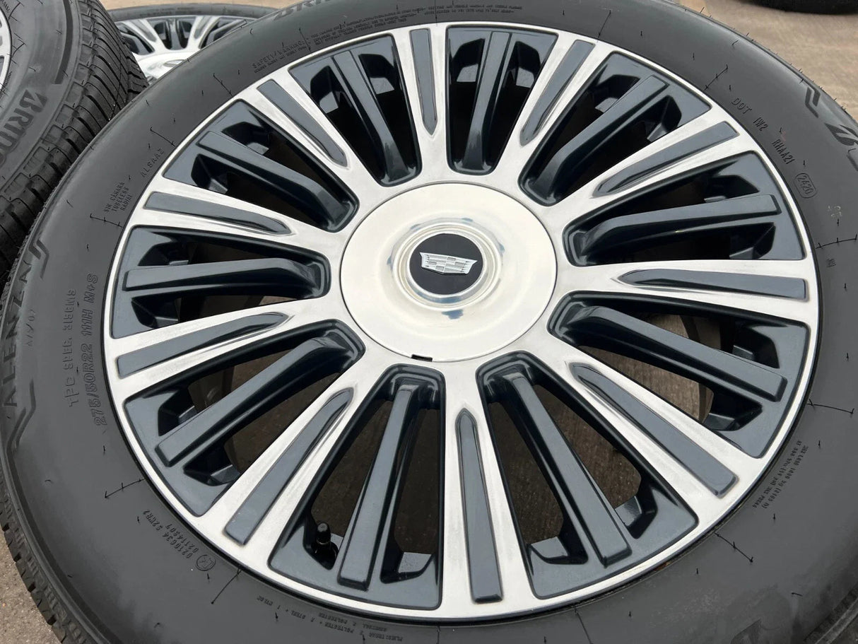 22" Cadillac Escalade Platinum OEM 4876 95167 wheels rims 2023 2024 2025 NEW Texas Truck Tire