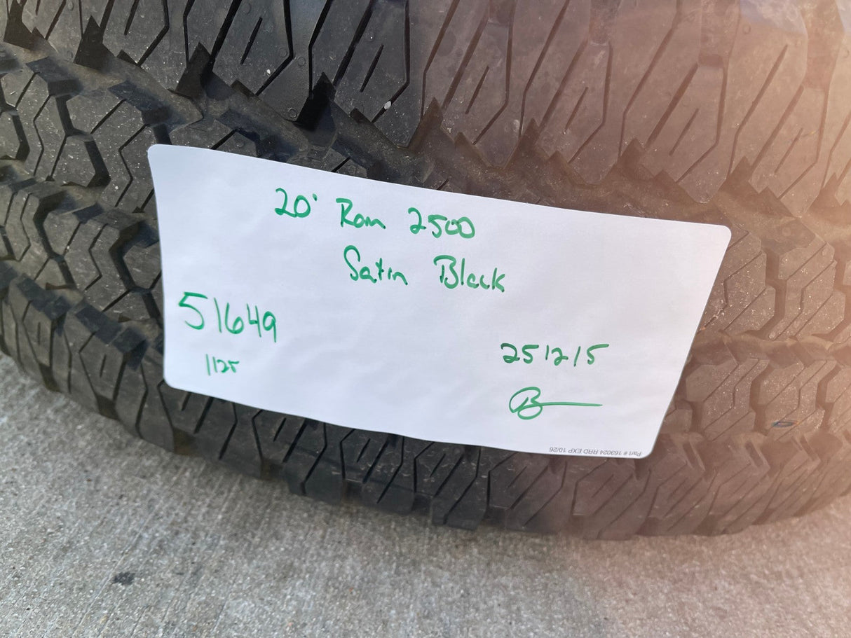 20" Dodge Ram 2500 3500 LARAMIE OEM 51649 wheels rims 2025 2026 Texas Truck Tire