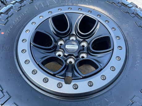17" Ford F-150 Raptor OEM BEADLOCK rims wheels 10459 95210 M/T2 37" tires NEW Texas Truck Tire