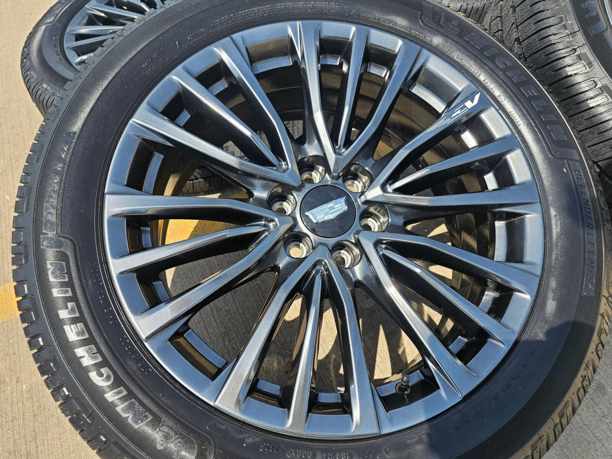 22" Cadillac Escalade V Platinum OEM 4883 95479 wheels rims MICHELIN NEW Texas Truck Tire