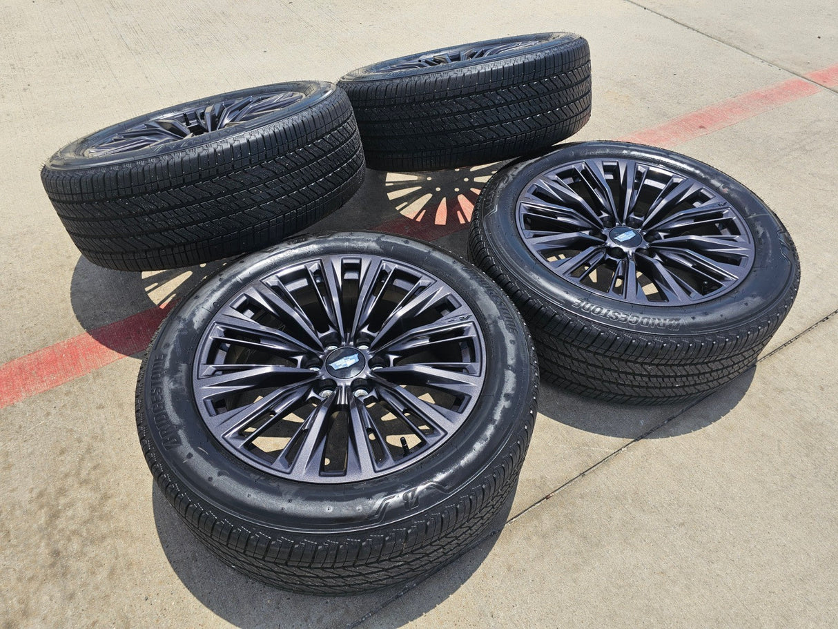 22" Cadillac Escalade V V600 Platinum OEM ORIGINAL rims 2025 2026 NEW Texas Truck Tire