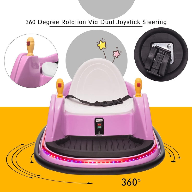 6V Electric Ride-On Bumper Car with Remote Control for Kids and Toddlers
