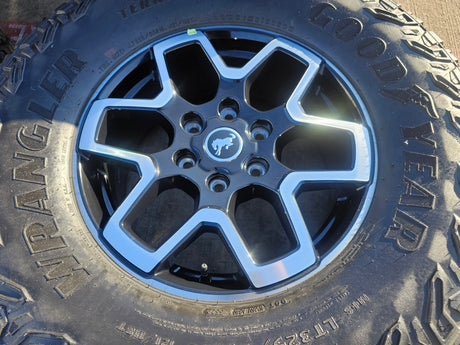 18" Ford Bronco wheels rims tires black 95213 Ranger GOODYEAR 35" Texas Truck Tire