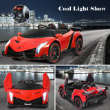 2-Seater Licensed Lamborghini Kids Ride On Car with RC and Swing Function - Red (12V)