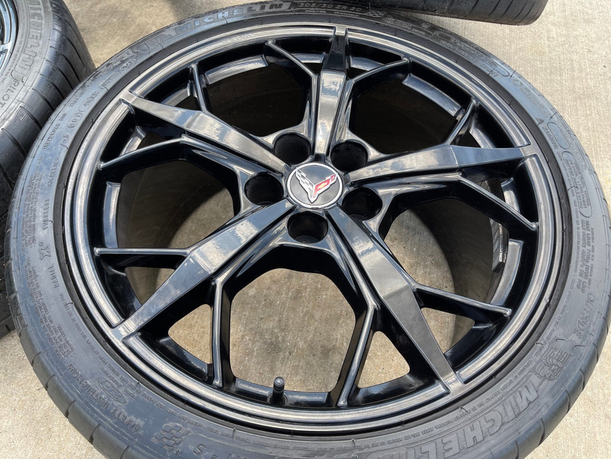 19" + 20" Chevy Corvette Z06 C8 OEM 14011 14012 wheels rims 2021 2023 2024 2025 Texas Truck Tire