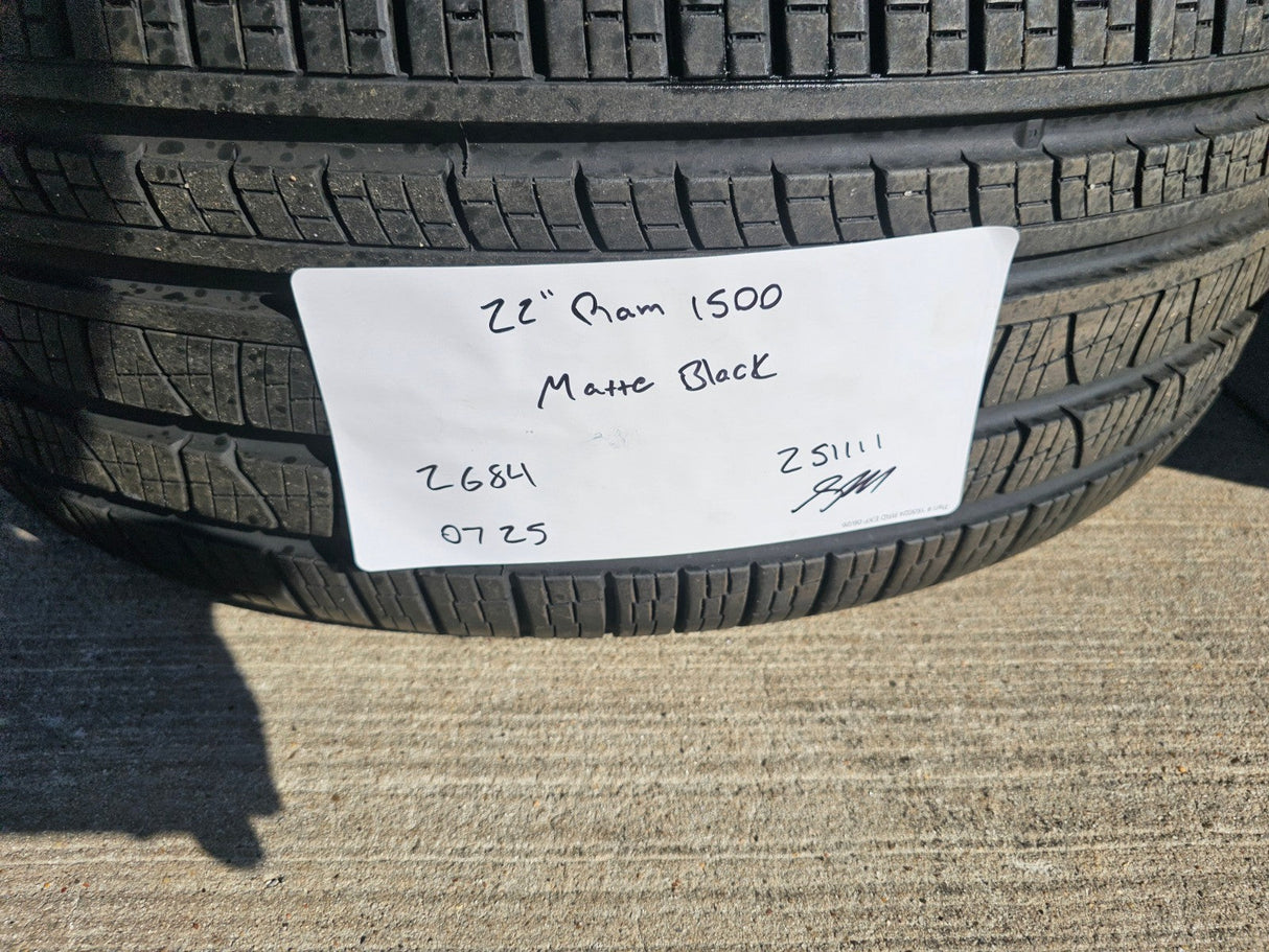 22" Dodge Ram 1500 OEM LIMITED Laramie wheels rims black 2725 2684 PIRELLI NEW Texas Truck Tire