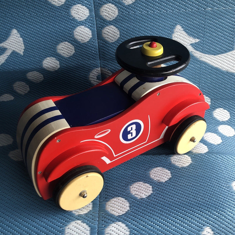 Wooden Classic Sport Ride-On Self-Push Car