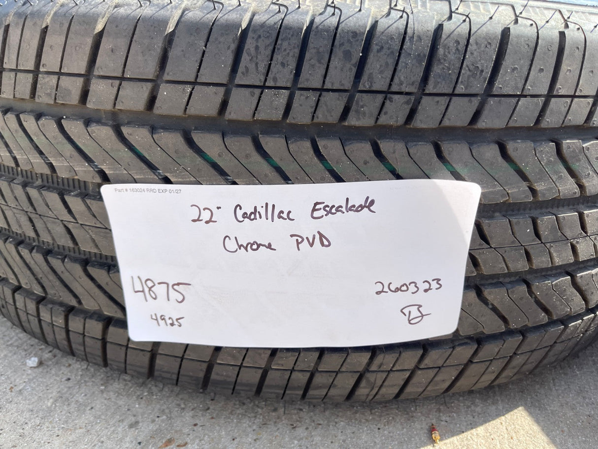 22" GMC Yukon Sierra Escalade OEM 95027 4875 wheels rims CHROME 2025 2026 NEW Texas Truck Tire