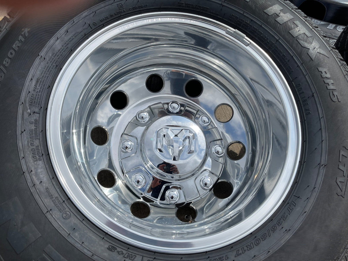 17" Dodge Ram 3500 Dually Laramie 8x200 wheels rims 2701 2702 OEM NEXEN NEW Texas Truck Tire