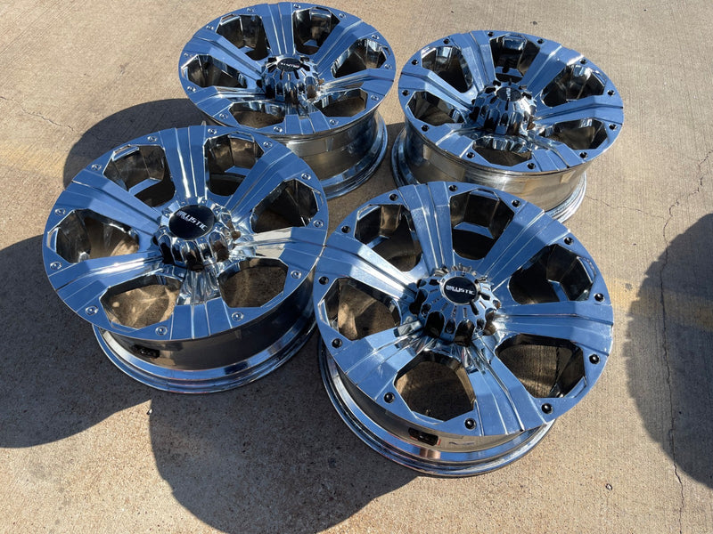 22x9.5 Ballistic Outlaw Chevy Dodge Ram 2500 3500 wheels rims 8x165 8x6.5 Texas Truck Tire