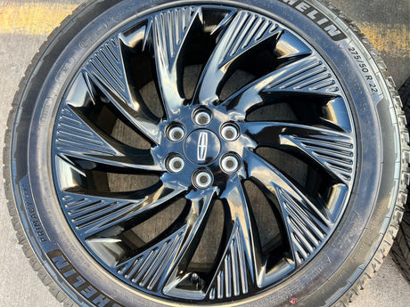 22" Lincoln Navigator OEM 10665 rims wheels BLACK LABEL 2025 2026 NEW Texas Truck Tire
