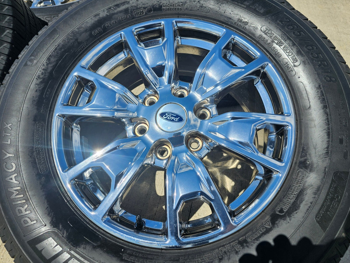 18" Ford Ranger Bronco OEM 10231 wheels rims 2021 2022 2023 2024 2025 CHROME Texas Truck Tire
