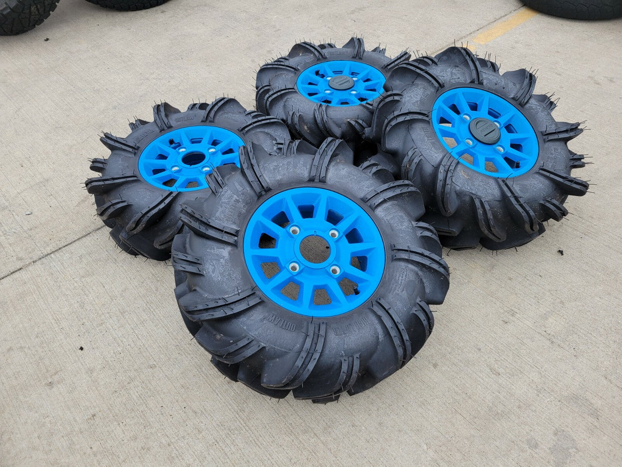 14" Polaris RZR 1000 XP Turbo wheels rims tires 1522842-655 Cast 53 Flash Texas Truck Tire