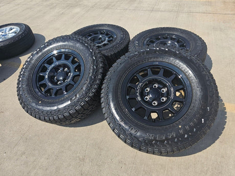 (4) 18" AEV SALTA GMC Sierra AT4X Chevy Silverado OEM rims wheels 2024 2025 Texas Truck Tire