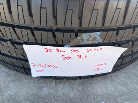 20" Dodge Ram 1500 OEM LIMITED Black 2676 2723 wheels rims BRIDGESTONE NEW Texas Truck Tire