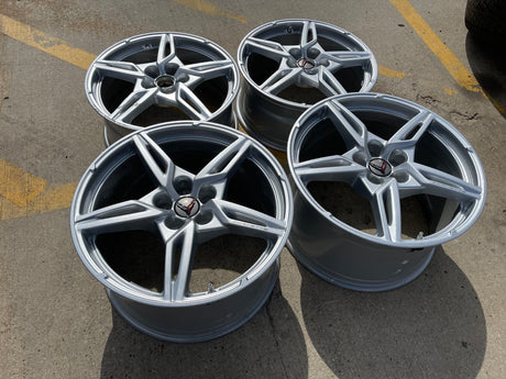 19" + 20" Chevy Corvette C8 OEM 14007 14008 wheels rims 2023 2024 2025 2026 Texas Truck Tire