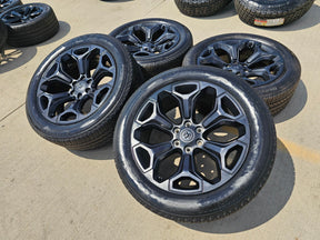 22" Dodge Ram 1500 OEM Laramie wheels LIMITED Gray 2685 2727 tires NEW Texas Truck Tire