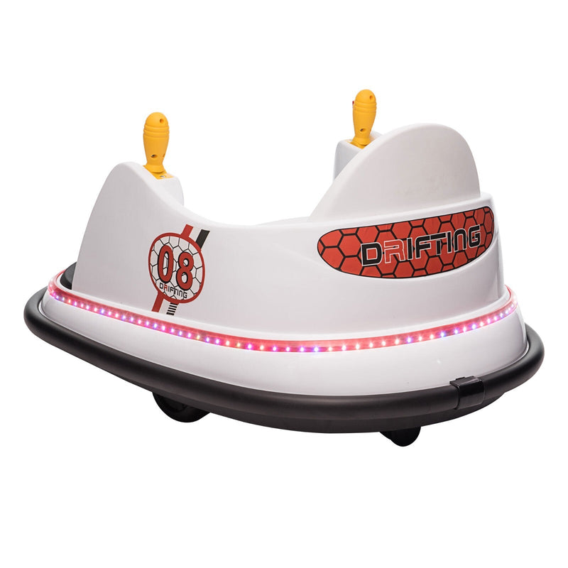 6V Kids Ride-On Bumper Car with Remote Control, 360° Spin and Flashing Lights for Toddlers