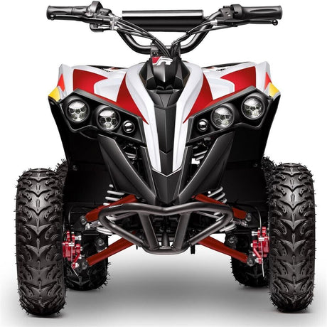 MotoTec E-Bully Electric Ride-On ATV - MT-E-Bully-ATV-36v-1000w_White (White/Red) ?
