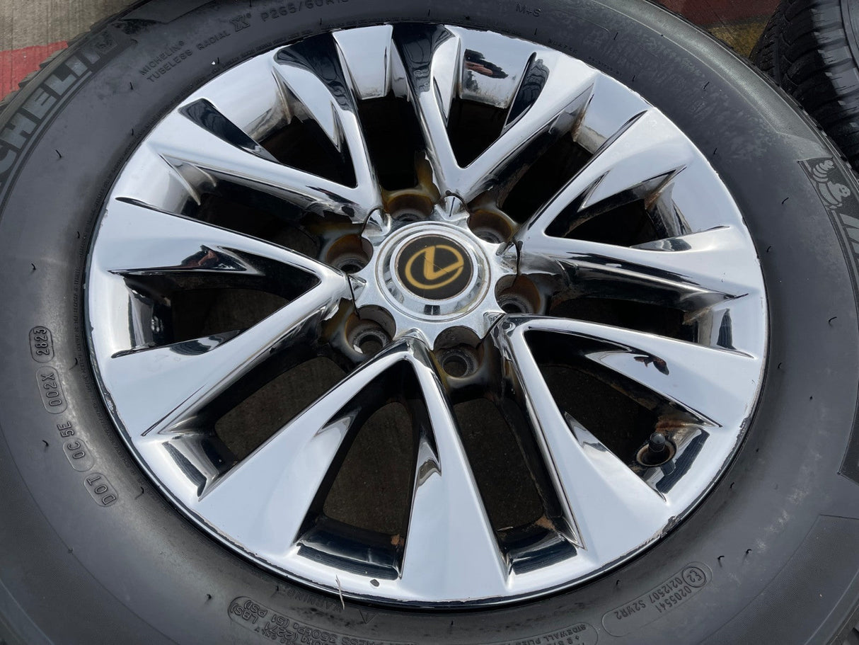 18" Lexus GX460 GX470 Tacoma 4Runner OEM 74297 CHROME wheels rims MICHELIN Texas Truck Tire