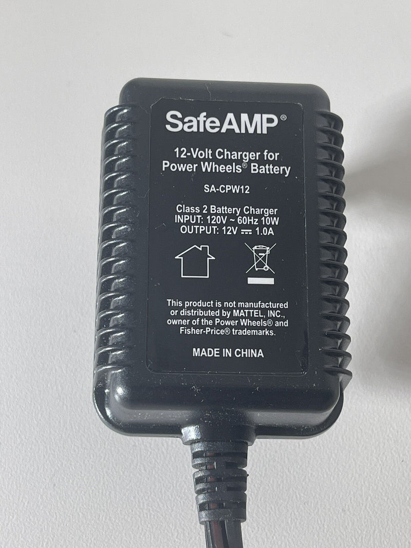 12V Black Power Wheels Charger with Safe Amp Plug SA-CPW12