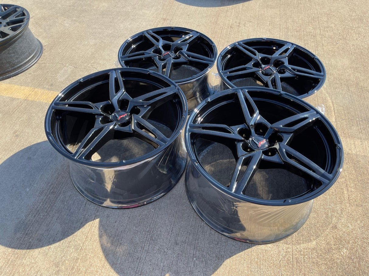 19" + 20" Chevy Corvette C8 OEM wheels rims 14007 14008 2024 2025 2026 2027 NEW Texas Truck Tire