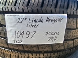 (1) 22" Lincoln Navigator BLACK LABEL OEM 10497 rim wheel 2022 2023 2024 GENERAL Texas Truck Tire