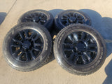 20" GMC Sierra Chevy 2500 OEM 5957 BLACK DIAMOND wheels rims 2024 2025 GOODYEAR Texas Truck Tire