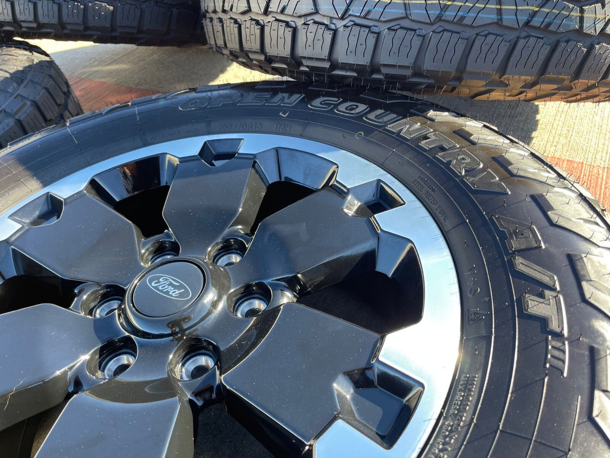 18" Ford Bronco BADLANDS OEM black wheels rims 10282 Ranger 2024 2025 TOYO NEW Texas Truck Tire