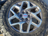 20" GMC Sierra Yukon AT4 Tahoe Silverado OEM 95369 wheels rims TOYO 34" Texas Truck Tire