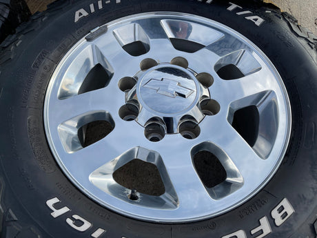 18" Chevy Silverado GMC Sierra 2500 3500 OEM 5502 wheels rims tires BFG KO2 A/T Texas Truck Tire
