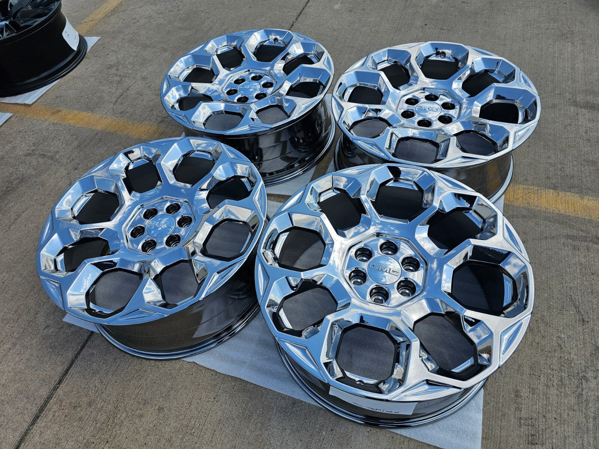 24" GMC Yukon Sierra Tahoe Cadillac Escalade V OEM wheels rims 2025 2026 NEW Texas Truck Tire