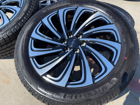 22" Lincoln Navigator OEM 10666 rims wheels BLACK LABEL 2025 2026 MICHELIN NEW Texas Truck Tire