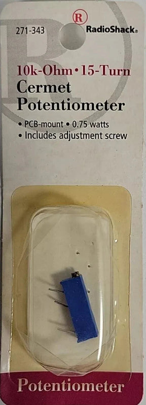 Archer 15- Turn Cermet 10 k Potentiometer ohms 271-343 Archer