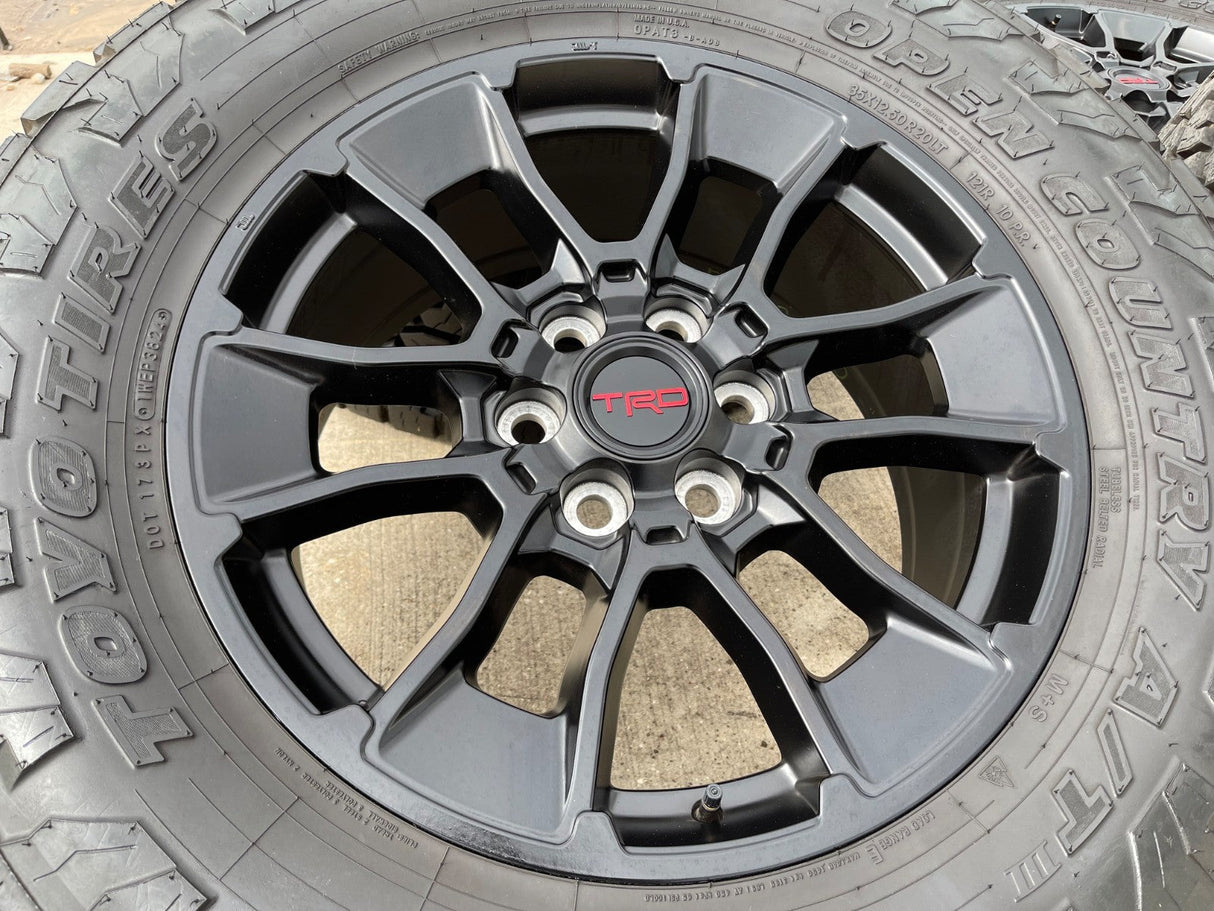 20" Toyota Tundra TRD OEM wheels rims 95314 65196 Sequoia TOYO A/T3 35" Texas Truck Tire