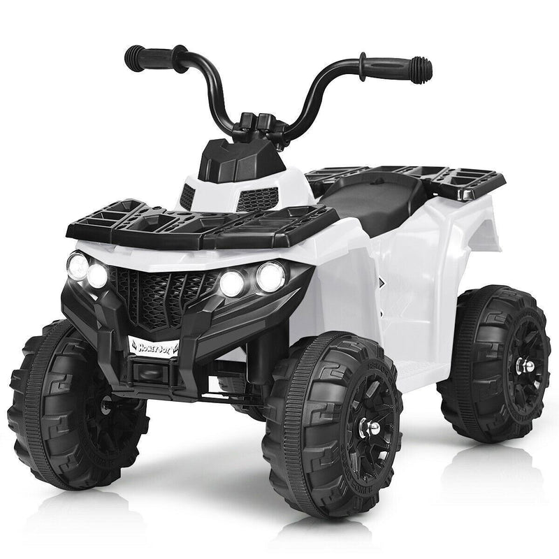 Premium 6V White Electric Ride on ATV for Kids - Powered by Battery